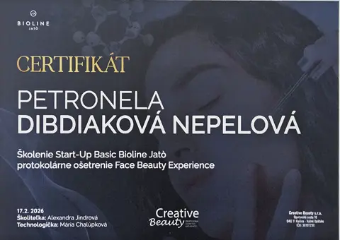 Certifikát – Face Beauty Experience